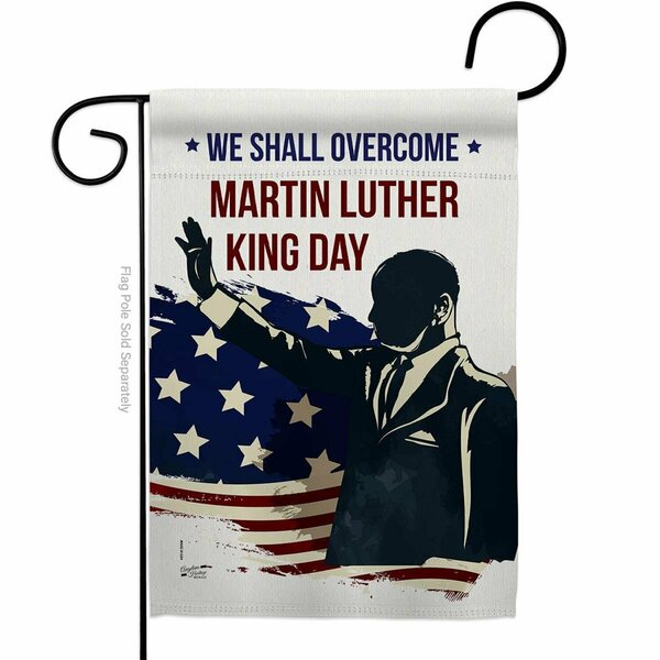 Patio Trasero 13 x 18.5 in. We Shall Overcome Black History Martin Luther King Dbl-Sided Vertical Garden Flags - PA3912201
